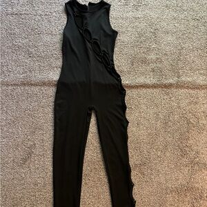 Black cut out jumpsuit